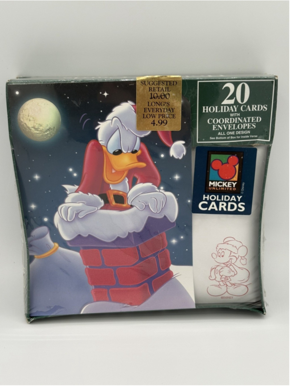 Disney Mickey Unlimited Set Of 20 Photo Holder Christmas Cards New